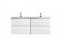 1200 Wall Hung 4 Drawer Vanity & Double Basin