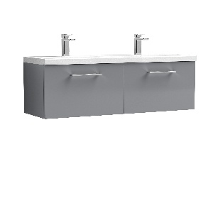 1200mm Wall Hung 2 Drawer Vanity & Double Basin