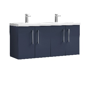 1200mm Wall Hung 4-Door Vanity & Double Basin