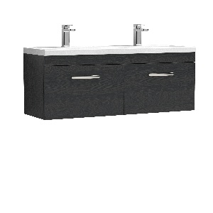 1200mm Wall Hung Cabinet With Double Ceramic Basin