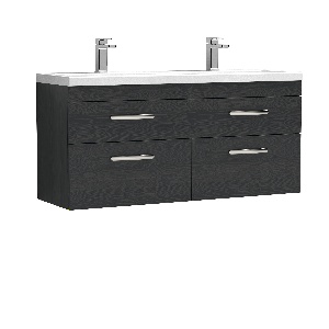 1200mm Wall Hung Cabinet With Double Ceramic Basin