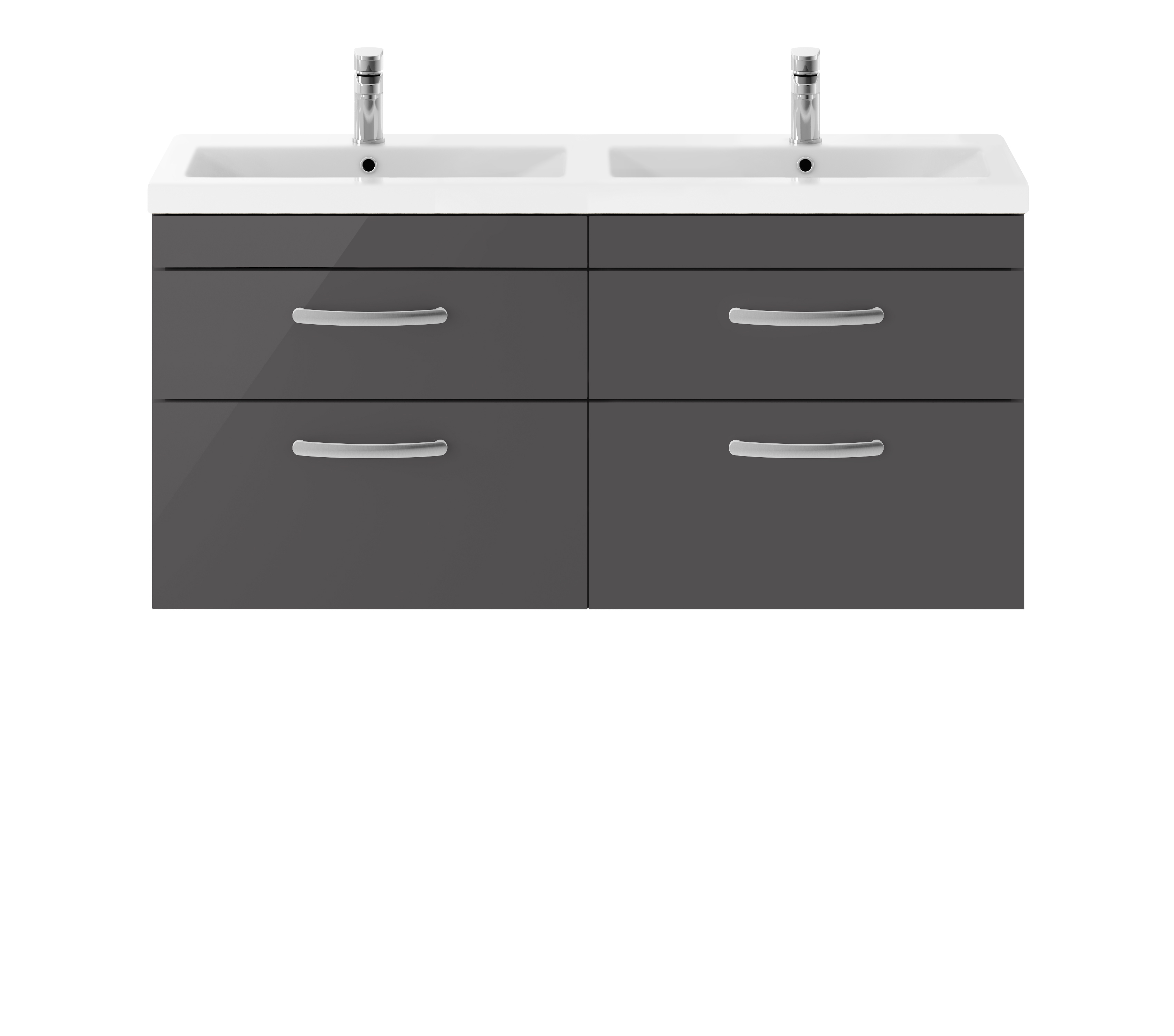 1200mm Wall Hung Cabinet With Double Ceramic Basin