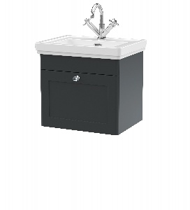 500mm Wall Hung 1-Drawer Vanity & Basin 1TH