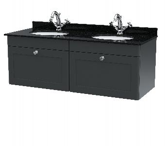 1200mm Wall Hung 2 Drawer Vanity & Marble Top