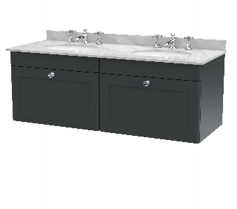 1200mm Wall Hung 2 Drawer Vanity & Marble Top