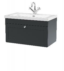 800mm Wall Hung 2-Door Vanity with Basin - 1 Tap Hole