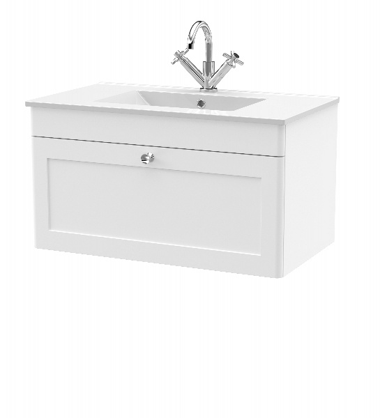 800mm Wall Hung 2-Door Vanity with Basin - 1 Tap Hole