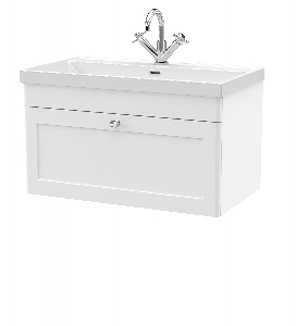 800mm Wall Hung 2-Door Vanity with Basin - 1 Tap Hole