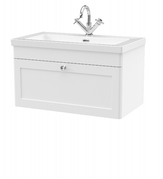 800mm Wall Hung 2-Door Vanity with Basin - 1 Tap Hole