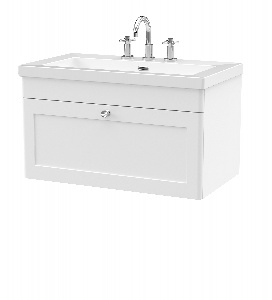 800mm Wall Hung 2-Door Vanity with Basin - 3 Tap Hole