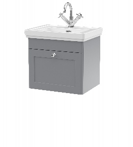 500mm Wall Hung 1-Drawer Vanity & Basin 1TH