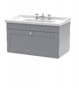 800mm Wall Hung 1 Drawer Vanity & Basin 3TH