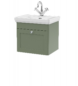 500mm Wall Hung 1-Drawer Vanity & Basin 1TH