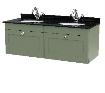 1200mm Wall Hung 2 Drawer Vanity & Marble Top