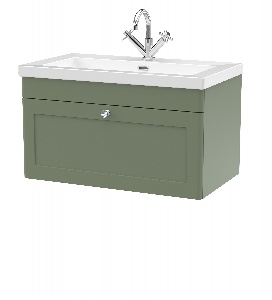 800mm Wall Hung 2-Door Vanity with Basin - 1 Tap Hole