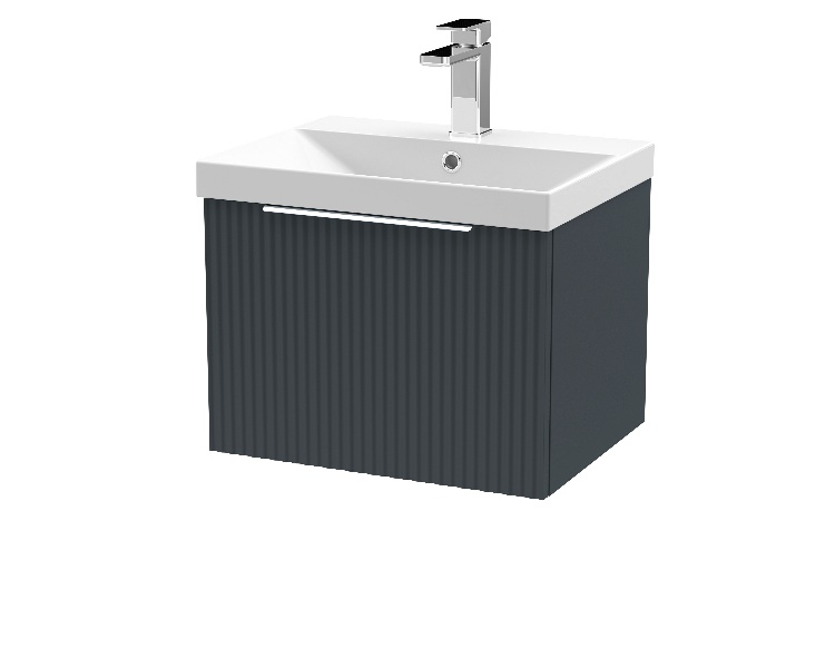 500mm Wall Hung Single Drawer Vanity & Basin 3