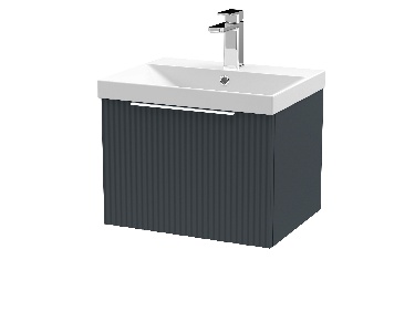 500mm Wall Hung Single Drawer Vanity & Basin 3