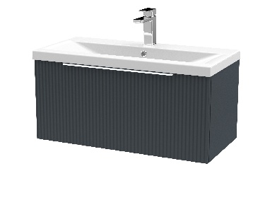 800mm Wall Hung Single Drawer Vanity & Basin 1