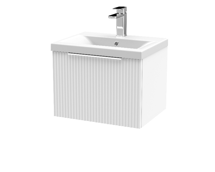 500mm Wall Hung Single Drawer Vanity & Basin 1