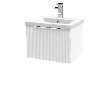 500mm Wall Hung Single Drawer Vanity & Basin 1