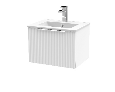 500mm Wall Hung Single Drawer Vanity & Basin 2