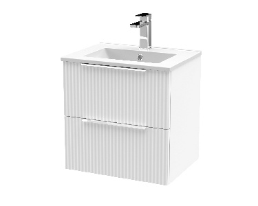 500mm Wall Hung 2 Drawer Vanity & Basin 2