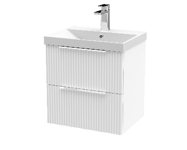 500mm Wall Hung 2 Drawer Vanity & Basin 3