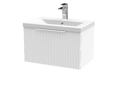 600mm Wall Hung Single Drawer Vanity & Basin 1