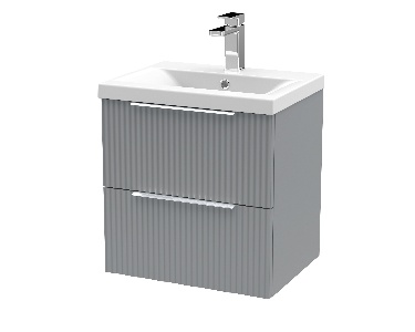 500mm Wall Hung 2 Drawer Vanity & Basin 1