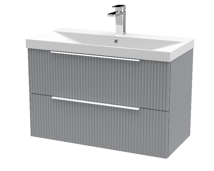 800mm Wall Hung 2 Drawer Vanity & Basin 3