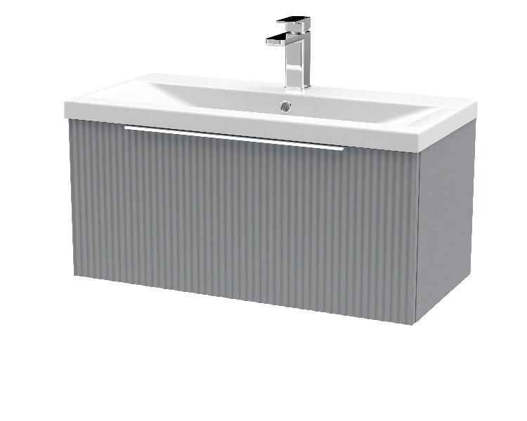 800mm Wall Hung Single Drawer Vanity & Basin 1