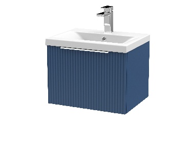 500mm Wall Hung Single Drawer Vanity & Basin 1