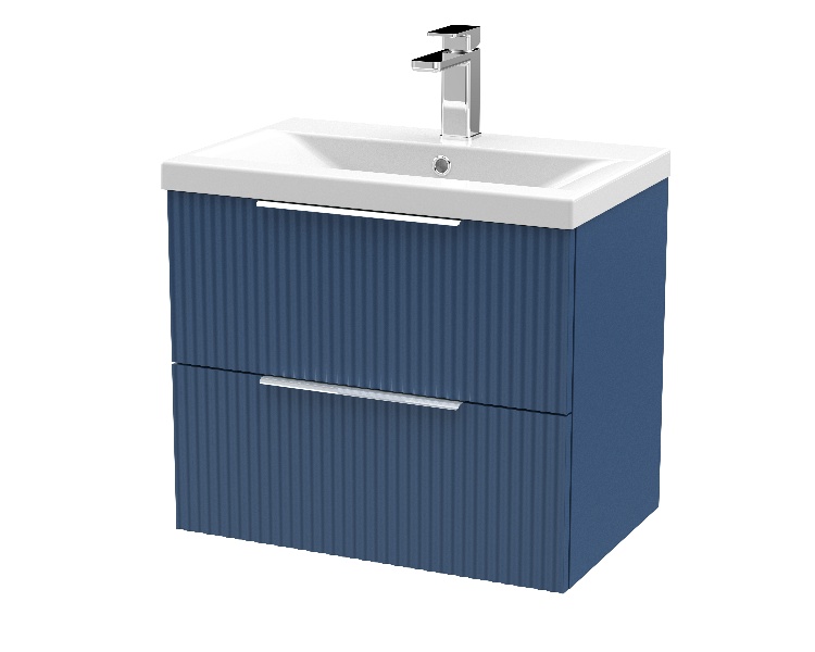 600mm Wall Hung 2 Drawer Vanity & Basin 1