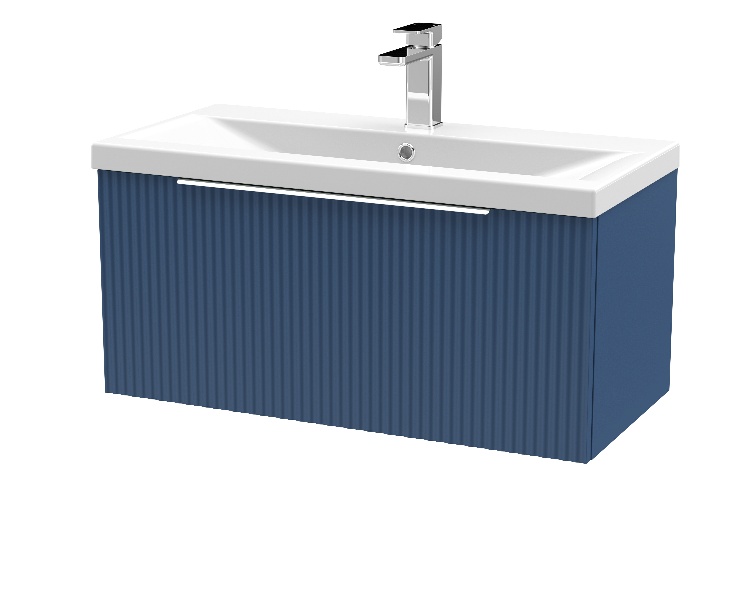 800mm Wall Hung Single Drawer Vanity & Basin 1