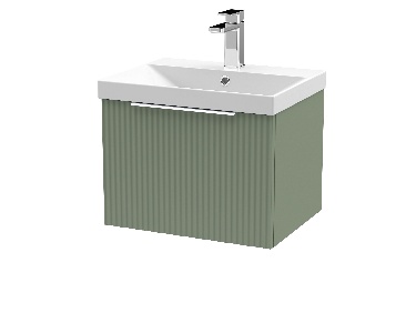 500mm Wall Hung Single Drawer Vanity & Basin 3