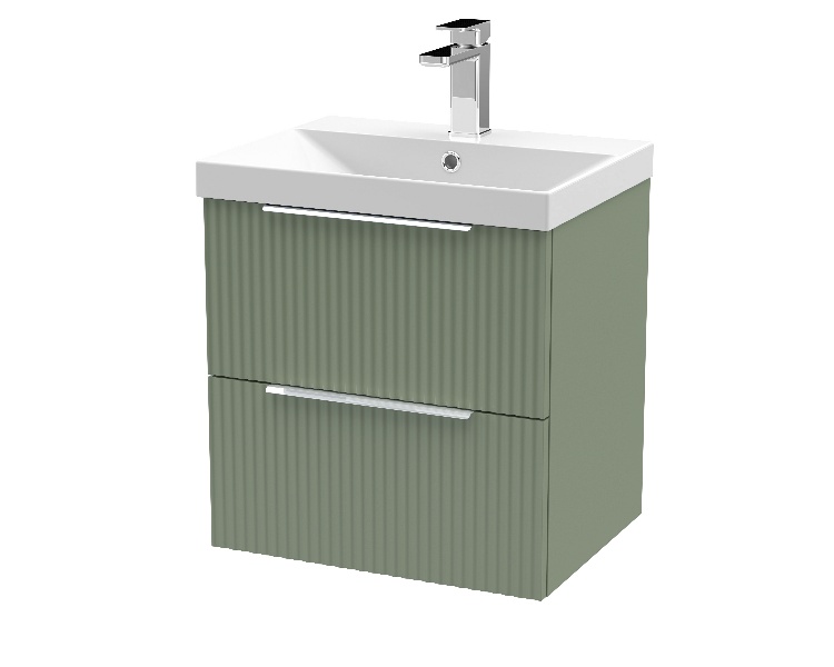 500mm Wall Hung 2 Drawer Vanity & Basin 3