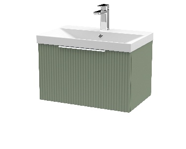 600mm Wall Hung Single Drawer Vanity & Basin 3