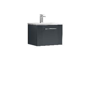 500mm Wall Hung Single Drawer Vanity & Basin 4