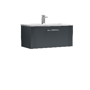 800mm Wall Hung Single Drawer Vanity & Basin 4