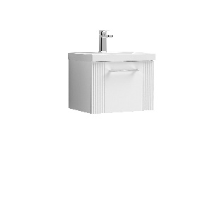 500mm Wall Hung Single Drawer Vanity & Basin 1