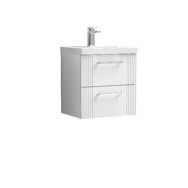 500mm Wall Hung 2 Drawer Vanity & Basin 1