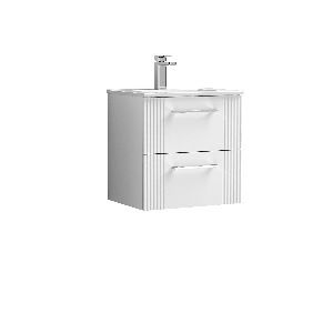 500mm Wall Hung 2 Drawer Vanity & Basin 2