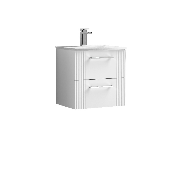 500mm Wall Hung 2 Drawer Vanity & Basin 4