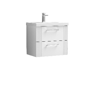 600mm Wall Hung 2 Drawer Vanity & Basin 1