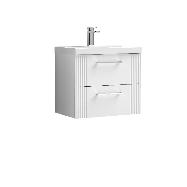 600mm Wall Hung 2 Drawer Vanity & Basin 3