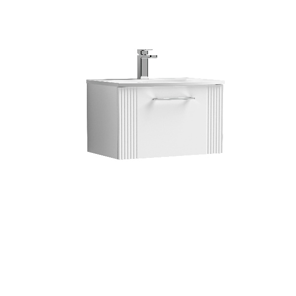 600mm Wall Hung Single Drawer Vanity & Basin 4