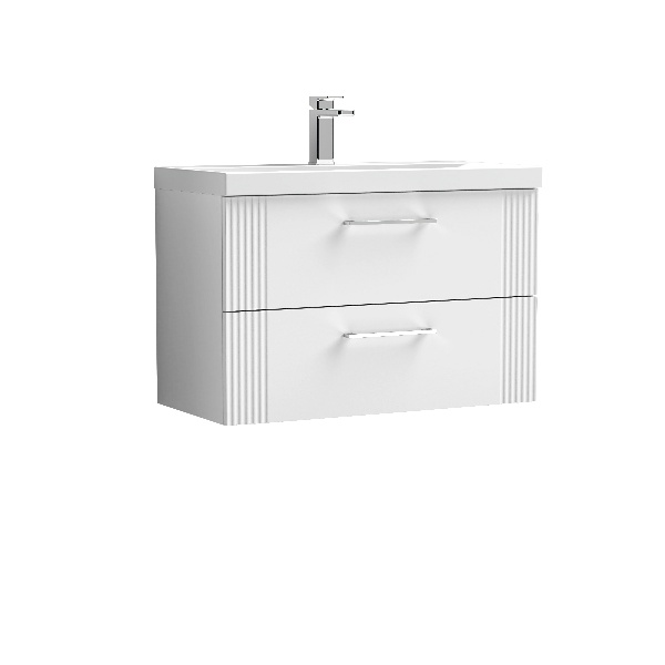 800mm Wall Hung 2 Drawer Vanity & Basin 1