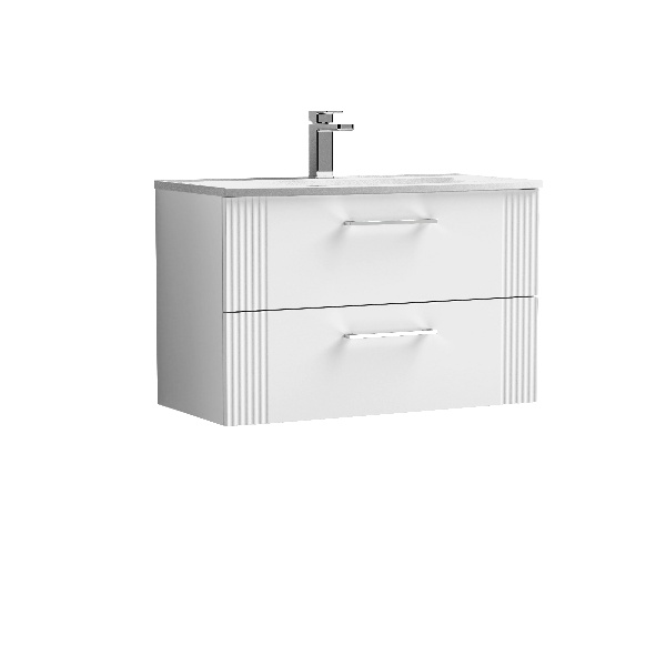 800mm Wall Hung 2 Drawer Vanity & Basin 4