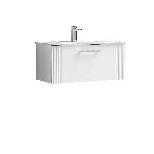 800mm Wall Hung Single Drawer Vanity & Basin 2