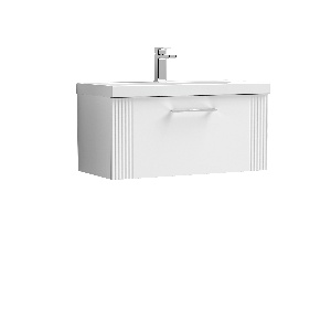 800mm Wall Hung Single Drawer Vanity & Basin 3